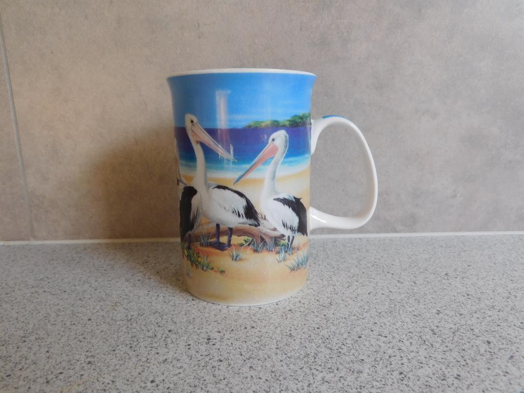 Mok Fine Bone China Pelikaan by Nathalie Parker Ashdene, Ophalen of Verzenden, Zo goed als nieuw, Overige stijlen, Kop(pen) en/of Schotel(s)