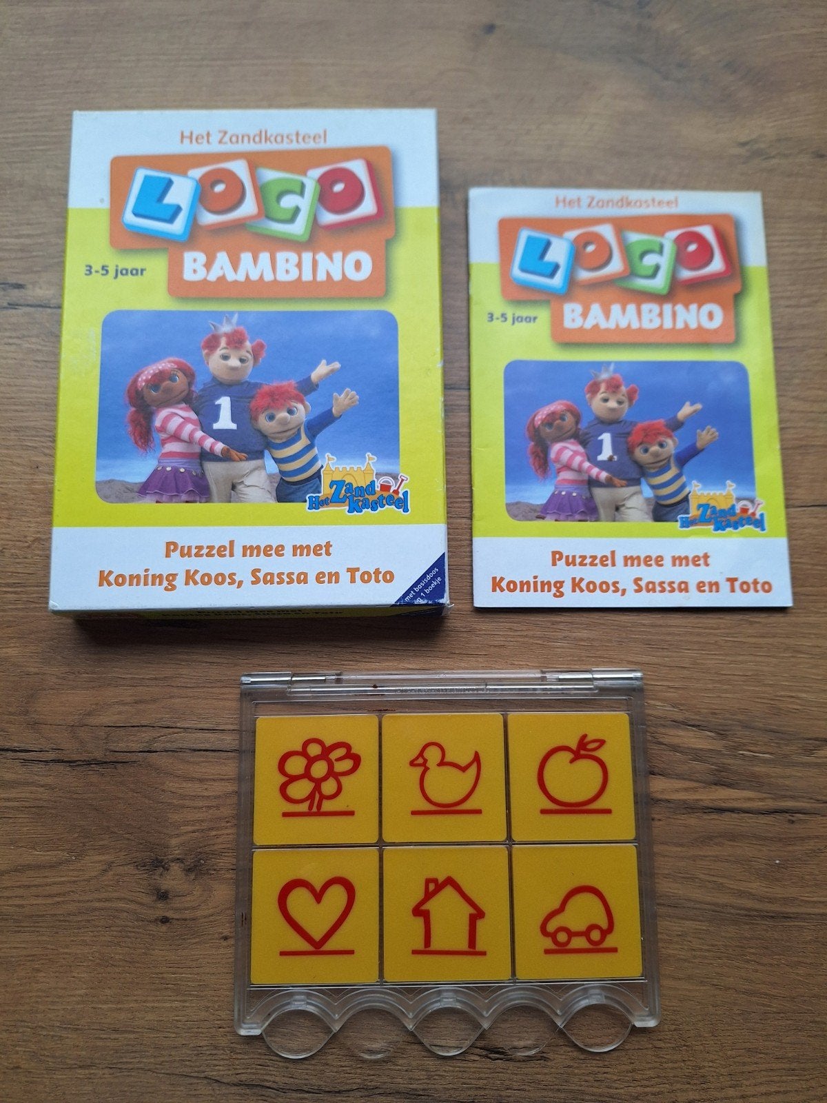 LOCO Bambino Het Zandkasteel Puzzelset (2 spellen), Ophalen of Verzenden, Zo goed als nieuw, Puzzelen