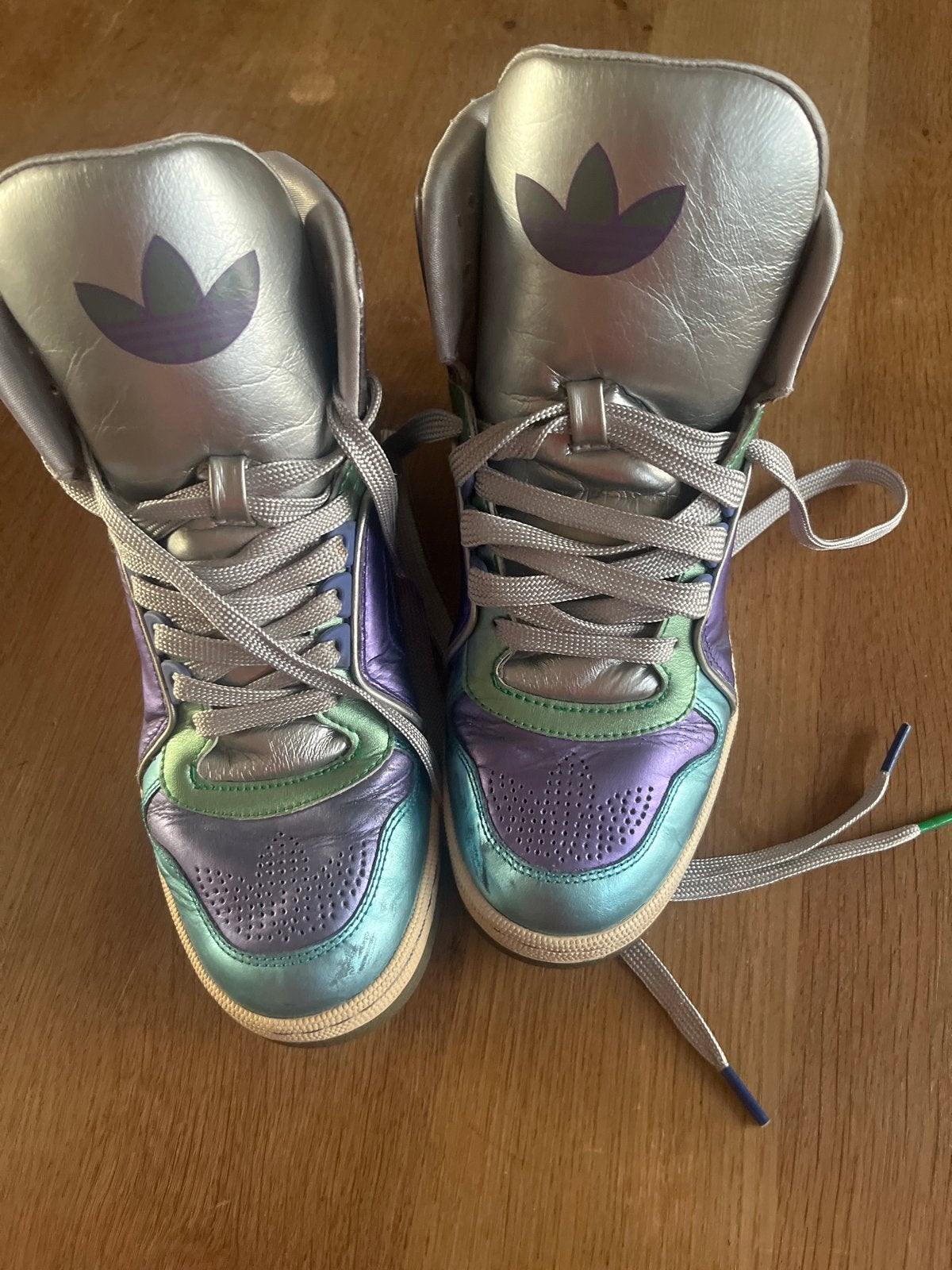 Vintage Adidas Ecstacy Metallic Sneakers Maat 38 - Gedragen, Kleding | Dames, Ophalen of Verzenden, Gedragen, Overige kleuren