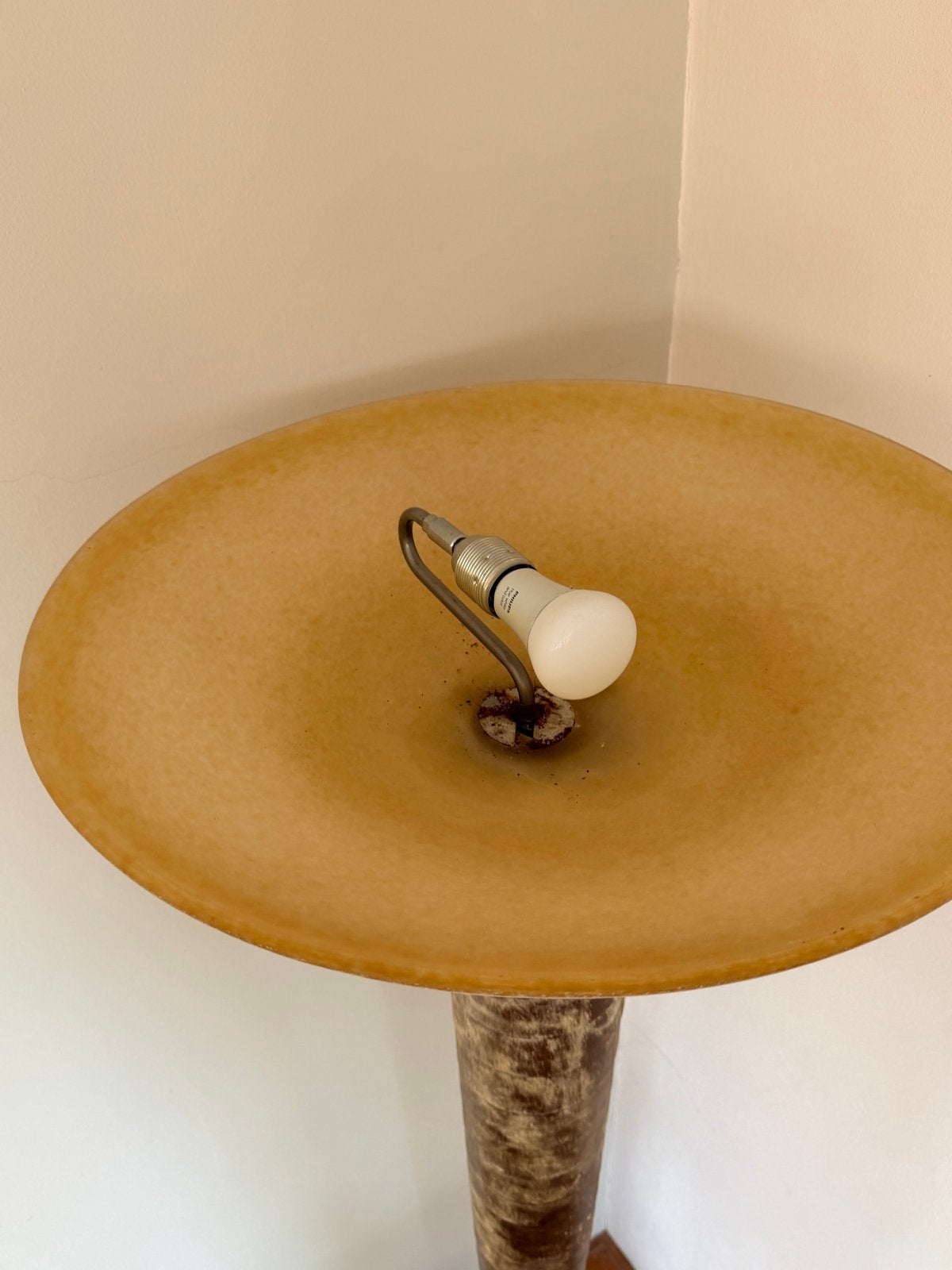 Staande lamp - 188 cm hoog met 40 cm voet en 50 cm schelp, Huis en Inrichting, Ophalen, Gebruikt, Overige materialen, 150 tot 200 cm