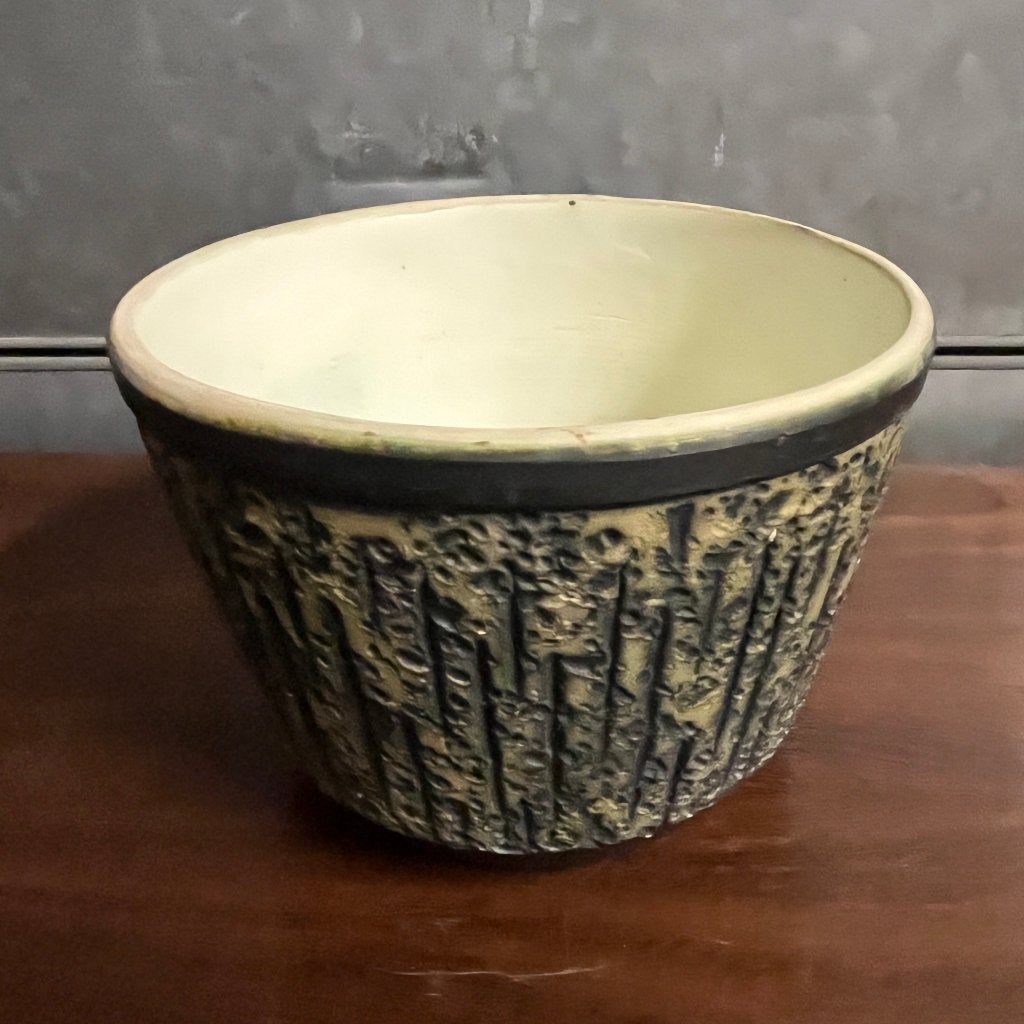 Jaren 50 60 berkenbast bloempot design Hekla Belfeld no. 15, Gebruikt, Rond, Ophalen of Verzenden, Belfeld