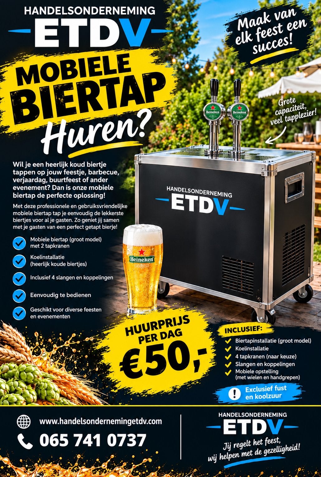 Biertap te huur, Ophalen, Zo goed als nieuw, Overige