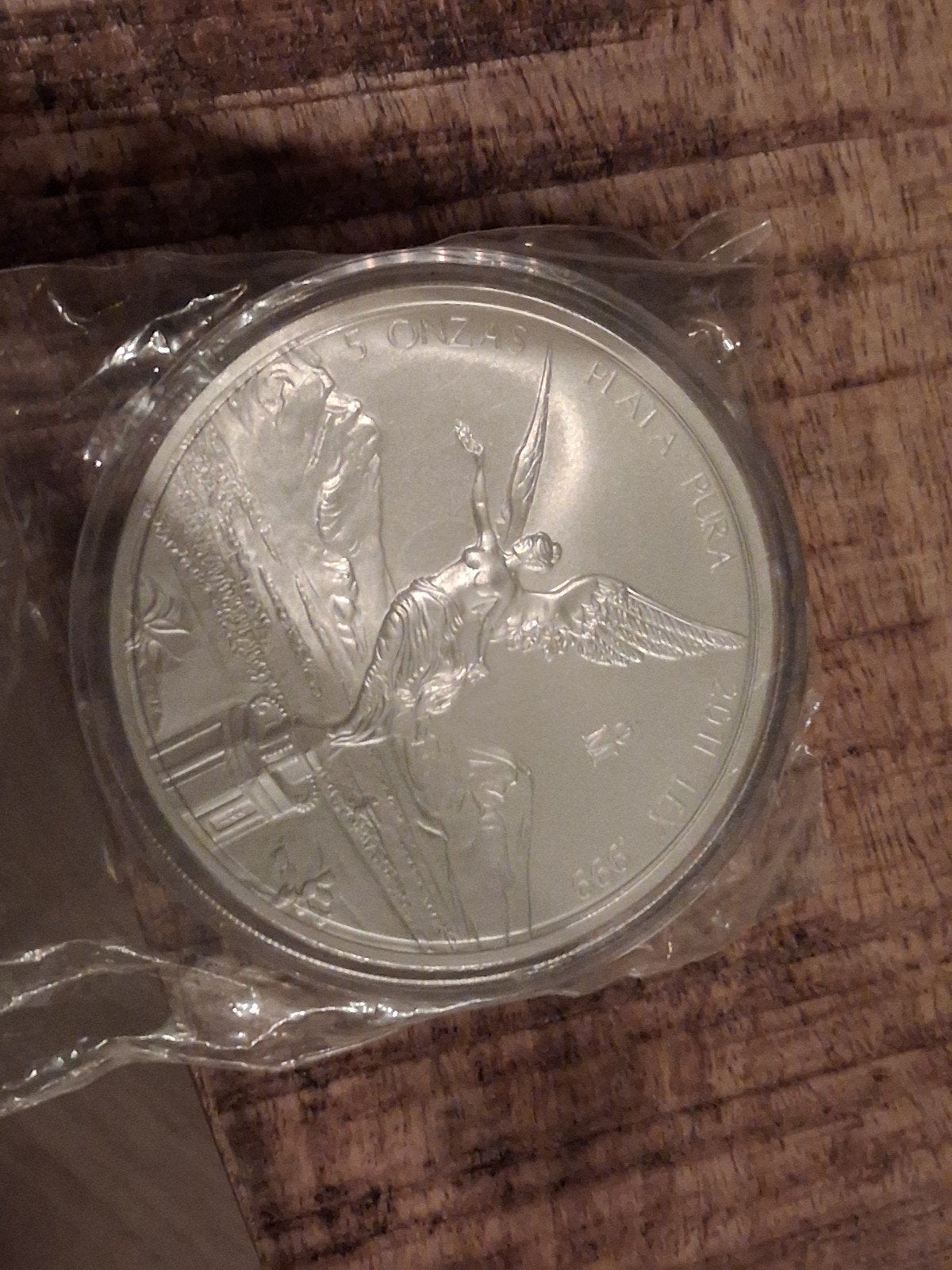 Zilveren Mexicaanse Libertad munt 5 Oz, Ophalen, Noord-Amerika, Losse munt, Zilver