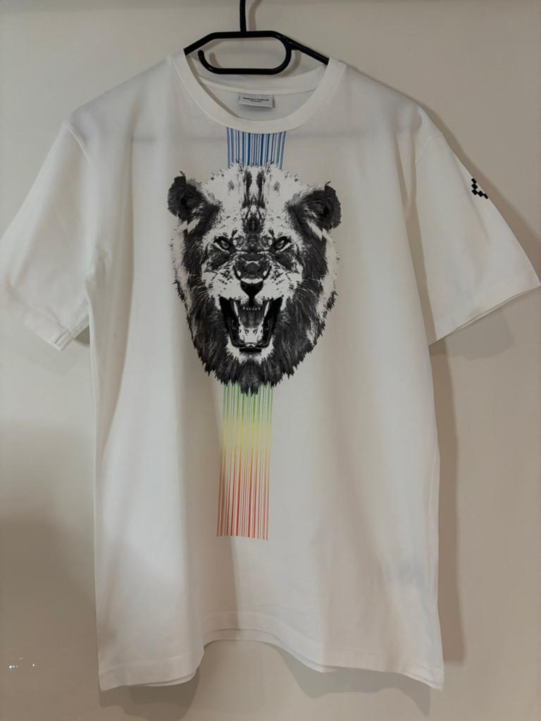 Marcelo burlon shirt met leuke print 14 jaar kan ook als s, Ophalen of Verzenden, Zo goed als nieuw, Maat 46 (S) of kleiner, Wit