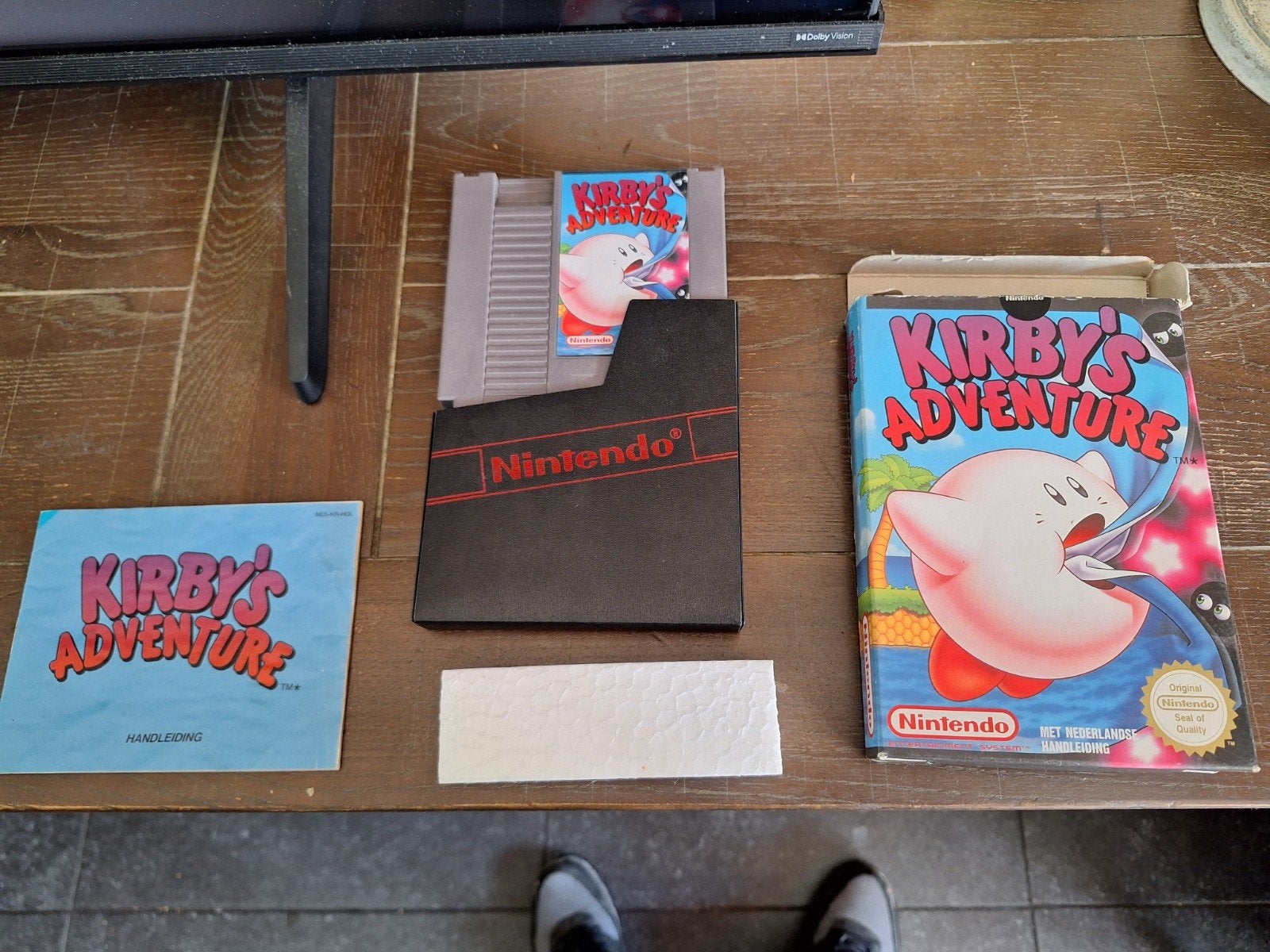 Kirby's Adventure NES (Compleet met doos en handleiding), Spelcomputers en Games, Gebruikt, 1 speler, Ophalen of Verzenden, Vanaf 3 jaar