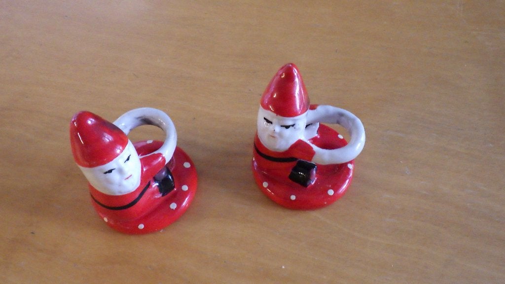 mooie kaarsversiering in de vorm van kerstman, Ophalen of Verzenden, Gebruikt