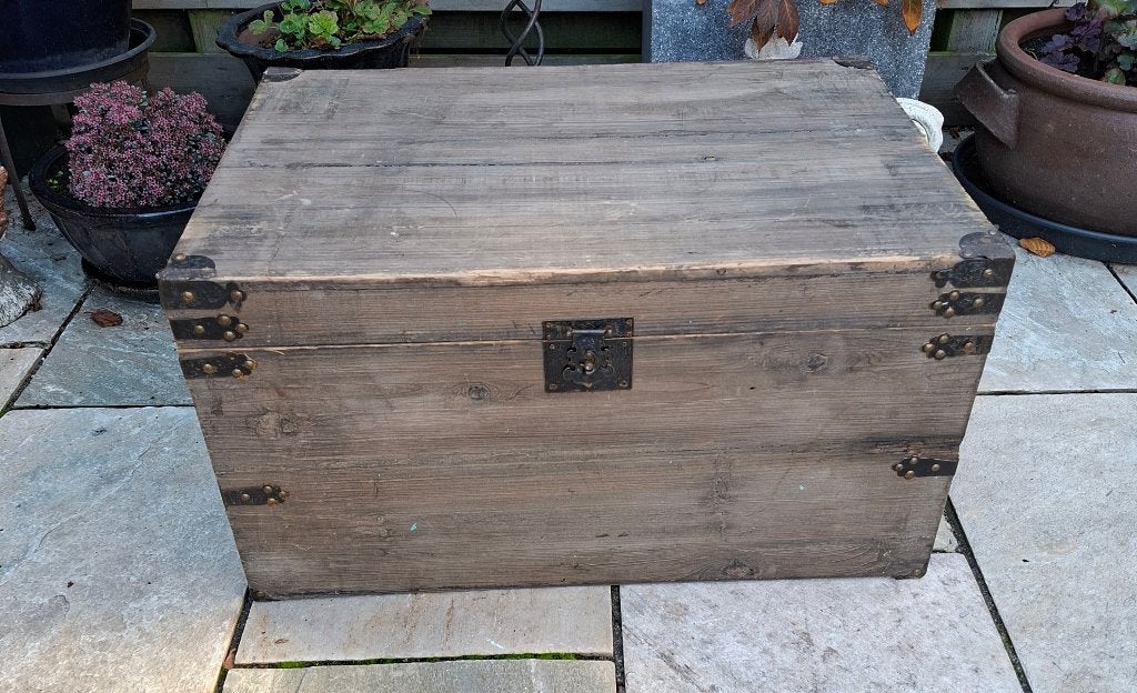 vintage Houten dekenkist 75x52 41Hoog, Huis en Inrichting, Ophalen, Gebruikt, 50 tot 100 cm, 5 – 50