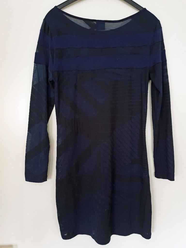 Prachtig Skunkfunk jurkje,zwart met kobaltblauw maat S, Kleding | Dames, Jurken, Skunkfunk, Zwart, Ophalen of Verzenden, Zo goed als nieuw