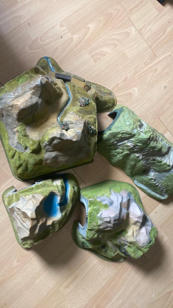 Muur en landschap voor modeltreinbaan, Ophalen of Verzenden, Gebruikt, Natuur, Overige merken
