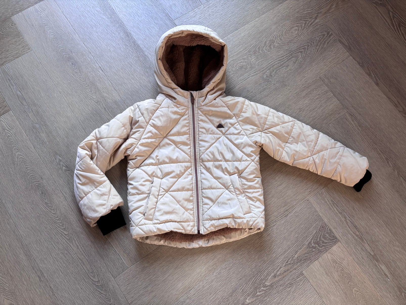 Nobell winterjas maat 122-128 offwhite, Ophalen of Verzenden, Gebruikt, Meisje, Jas