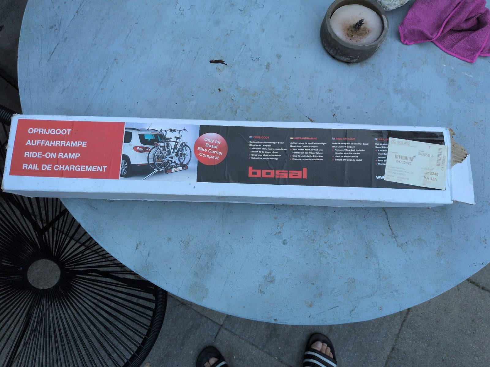 oprijgoot fietsen drager bosal nieuwprijs €60, Ophalen of Verzenden, Nieuw, Fietsendrager-accessoire