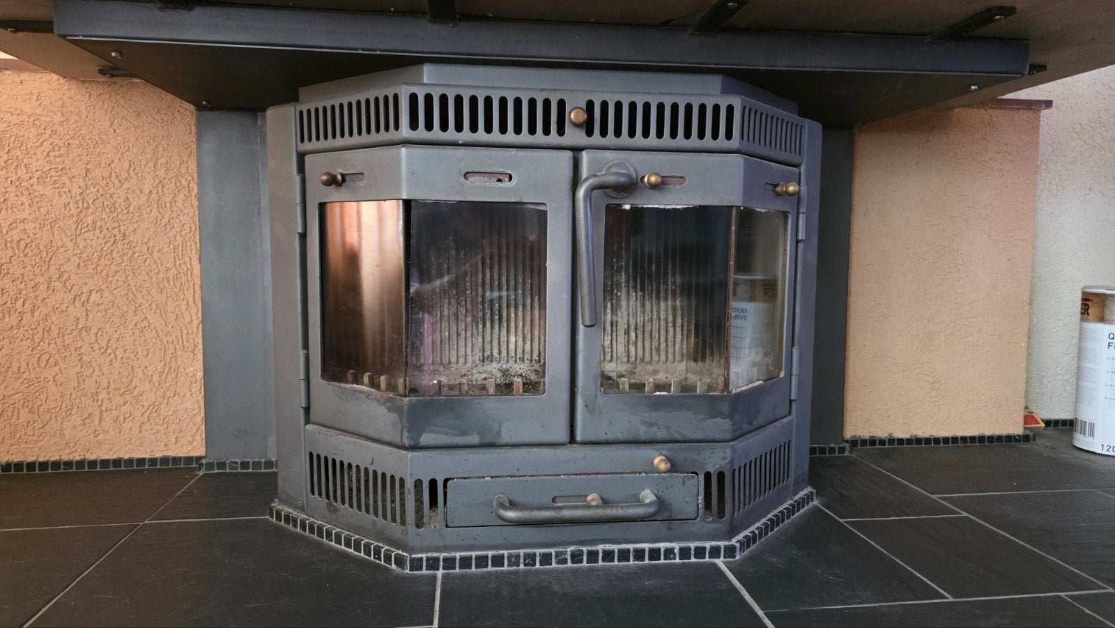 Gebruikte Houtkachel - Inbouwmodel, Huis en Inrichting, Kachels, Ophalen, Gebruikt, Houtkachel, Inbouw