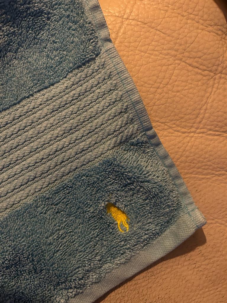 3 maten Originele Ralph Lauren Handdoeken - Lichtblauw, Huis en Inrichting, Badkamer | Badtextiel en Accessoires, Ophalen of Verzenden