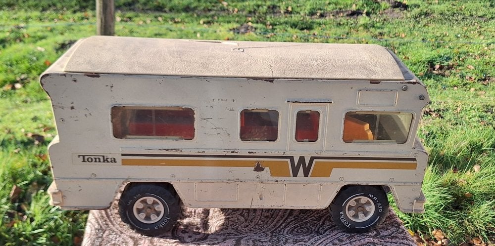 Gigant van een vintage Tonka Winnebago camper, 70'r jaren., Gebruikt, ., Ophalen of Verzenden, .
