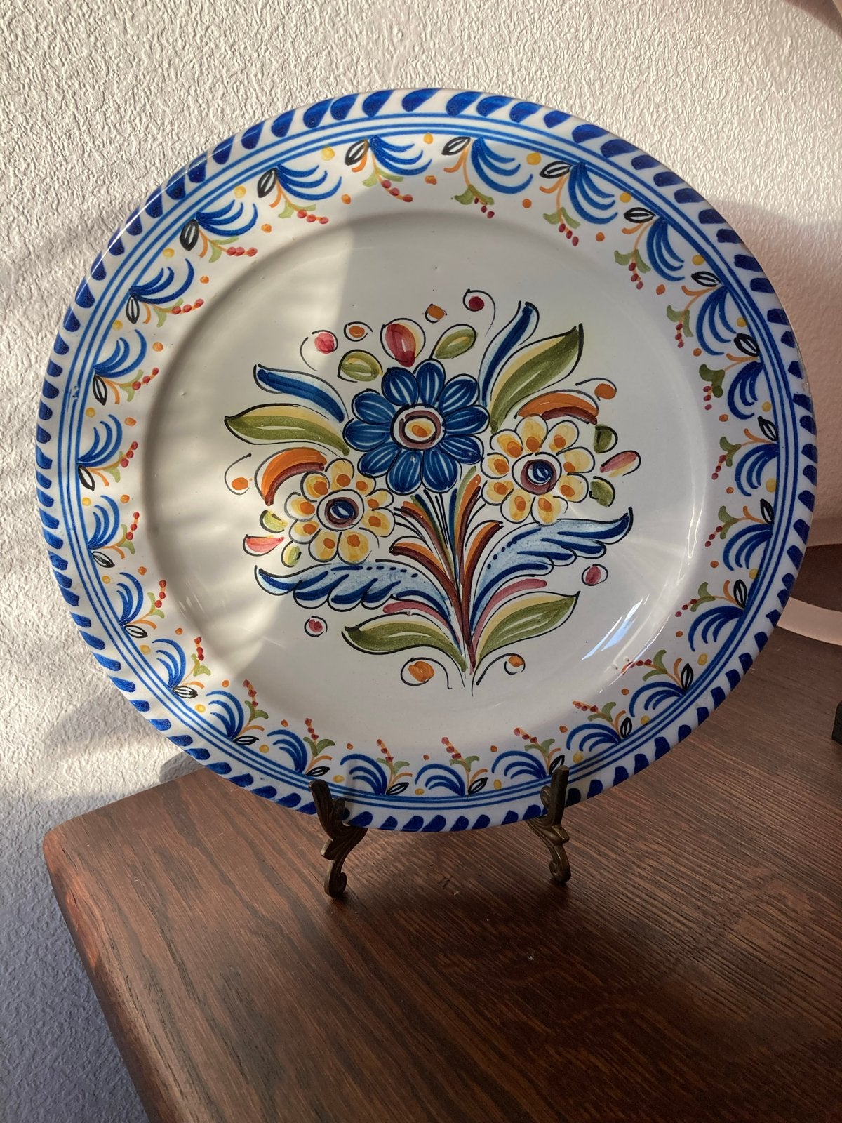 Majolica wandbord HB-Henriot Quimper - 27,5cm, Ophalen of Verzenden