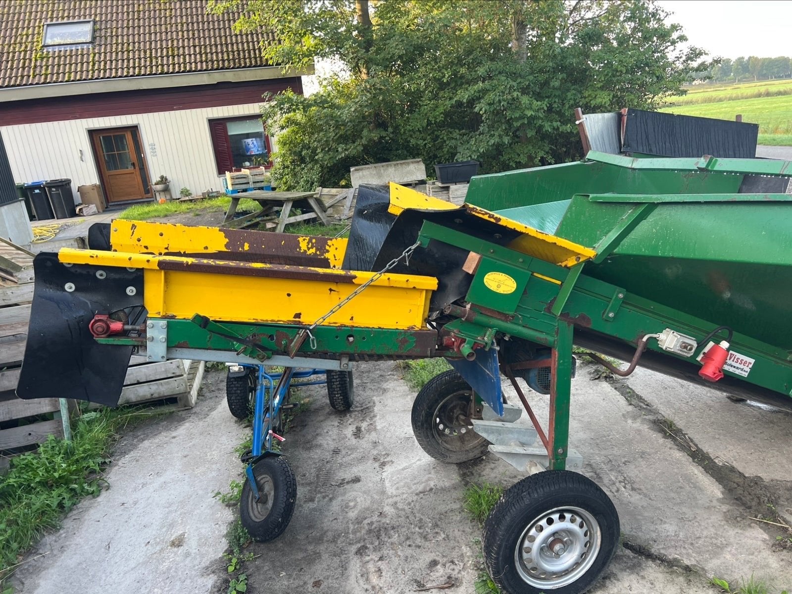 Gebruikte stortbak met transportband voor o.a. aardappelen, Ophalen, Aardappeltechniek, Akkerbouw, Onbekend