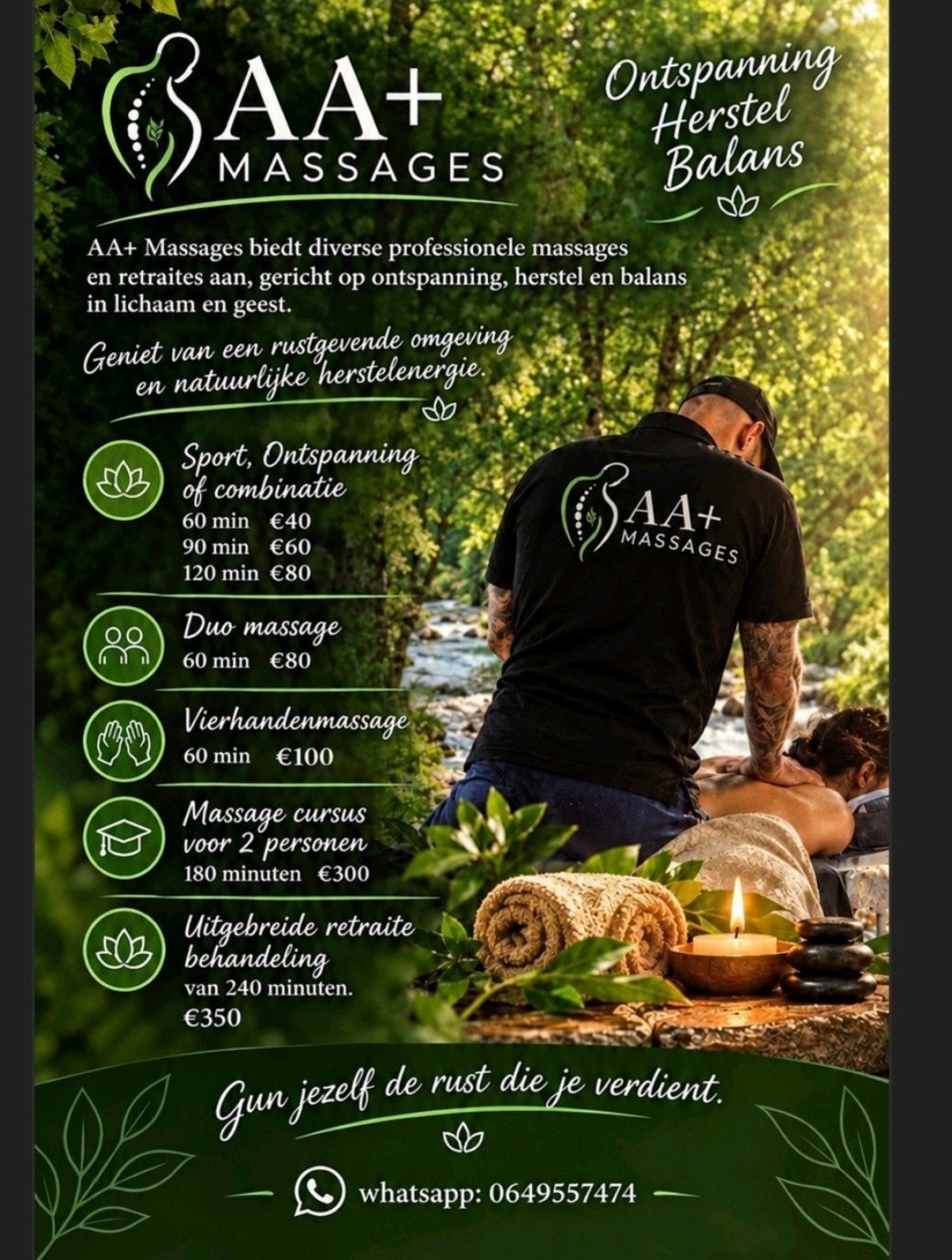duo, vierhanden, sport, ontspanning massage, retraite&cursus, Diensten en Vakmensen