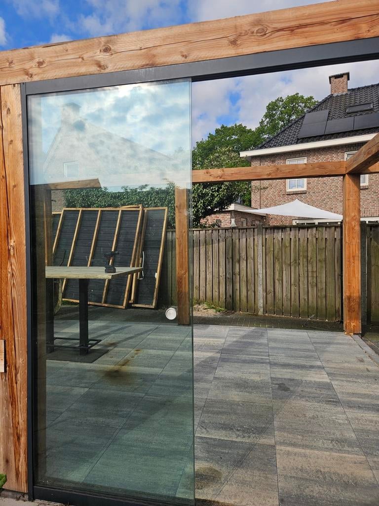 Glazen schuifwand Prime voor overkapping, antraciet, Doe-het-zelf en Verbouw, Glas en Ramen, Ophalen