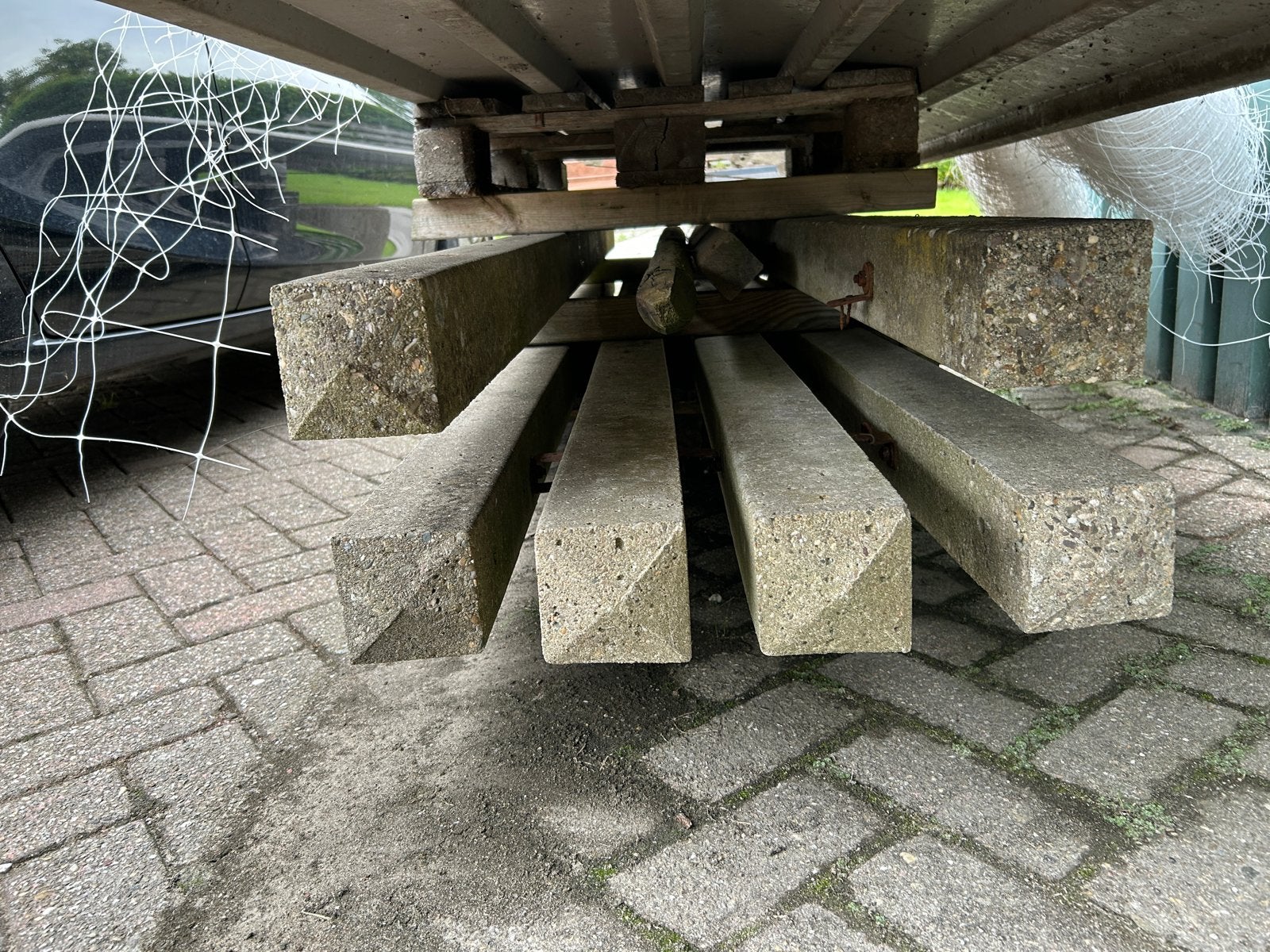 6 Betonnen schuttingpalen - 3 meter lang, Ophalen, Overige materialen, Gebruikt, 2 meter of meer