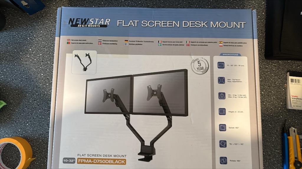 dual monitor arm, Computers en Software, Monitoren, Ophalen of Verzenden, Zo goed als nieuw, Overige typen, Onbekend