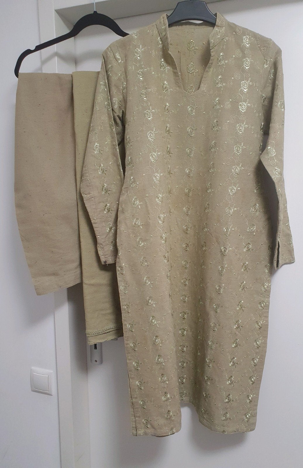 Mooie Indiase/Pakistaanse Salwar Kameez sjaal - Maat S, Kleding | Dames, Overige typen, Beige, Ophalen of Verzenden, Maat 36 (S)