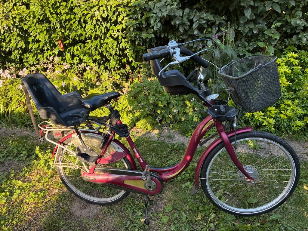 Amazone moederfiets met mand, zitjes en tassen, Fietsen en Brommers, Fietsen | Dames | Damesfietsen, Ophalen, Sparta, Gebruikt