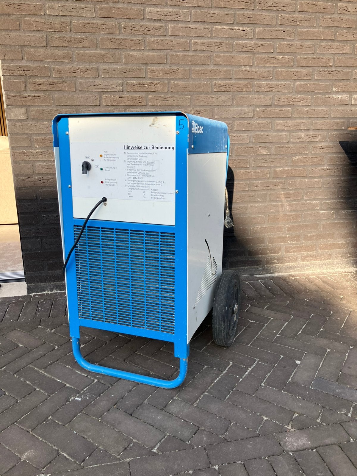 Ebac mk11 Bouwdroger, Ophalen, Gebruikt, Ventilator
