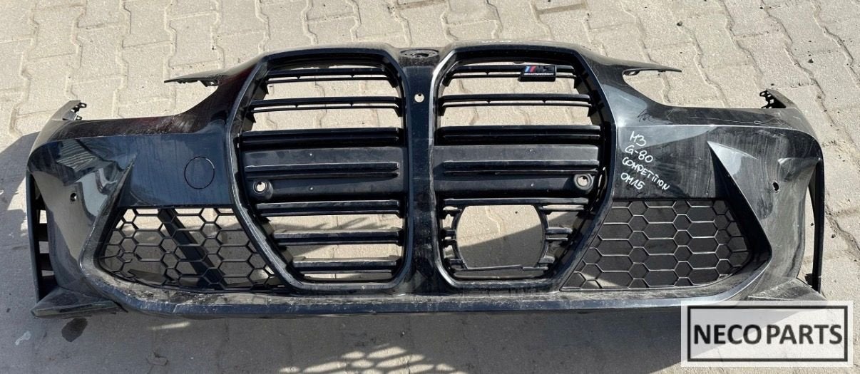 BMW M3 G80 COMPETITION VOORBUMPER ORIGINEEL ALLES LEVERBAAR!, Auto-onderdelen, Gebruikt, -, Voor, -