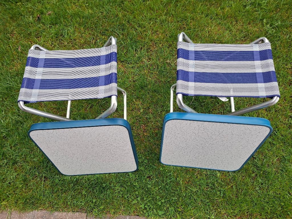 CRESPO VOETENBANK ANNEX TAFEL, Caravans en Kamperen, Ophalen, Zo goed als nieuw, Campingmeubel-accessoire