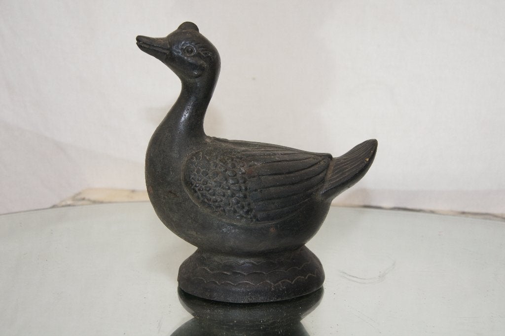Bronzen  Beeldje - eend / Hond / Paardjes, Antiek en Kunst, Overige onderwerpen, Minder dan 20 cm, Ophalen of Verzenden, Zwart