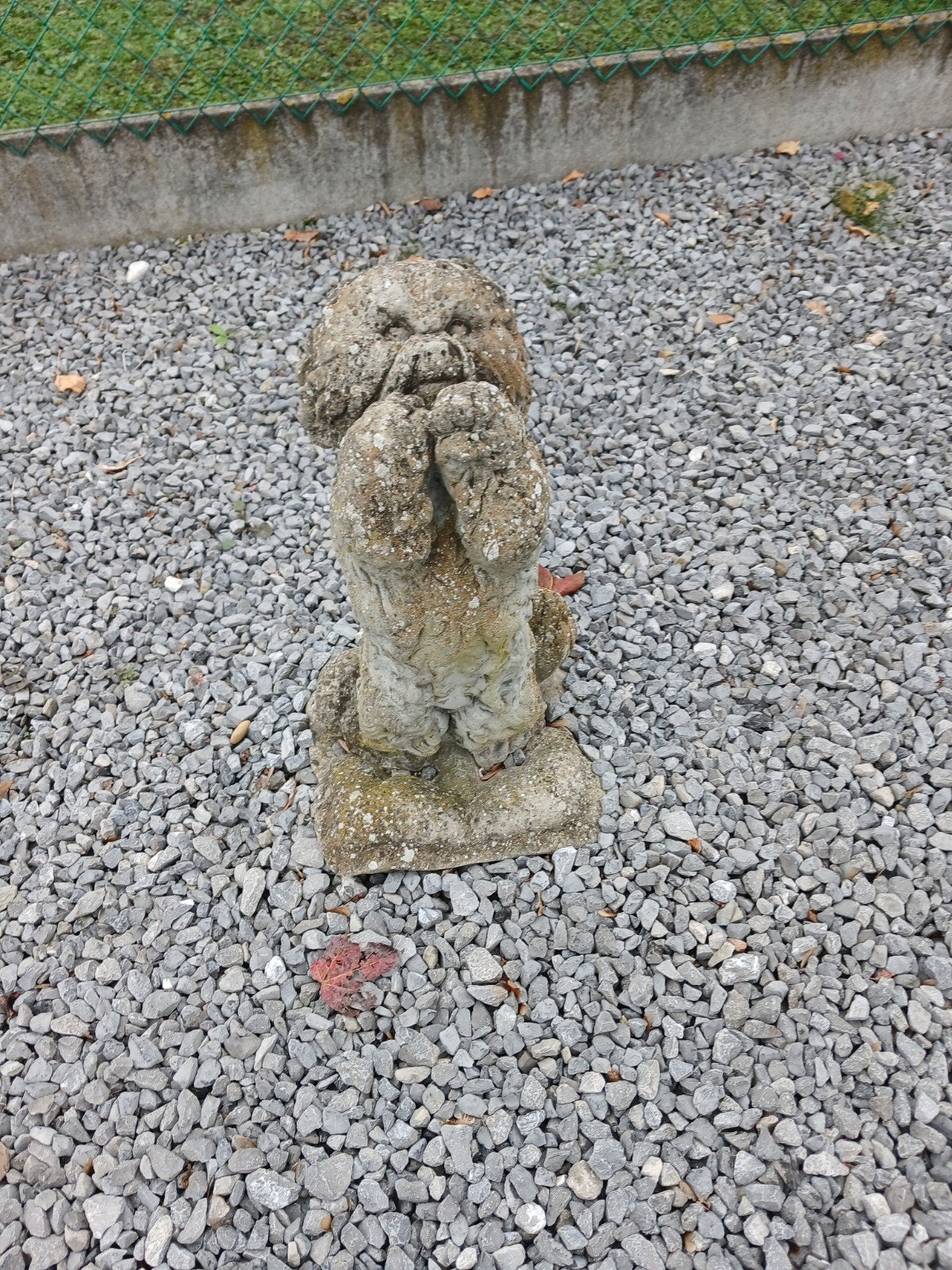 betonnen tuinbeeld - Cherubijn / Putto - 65 cm, Tuin en Terras, Ophalen, Gebruikt