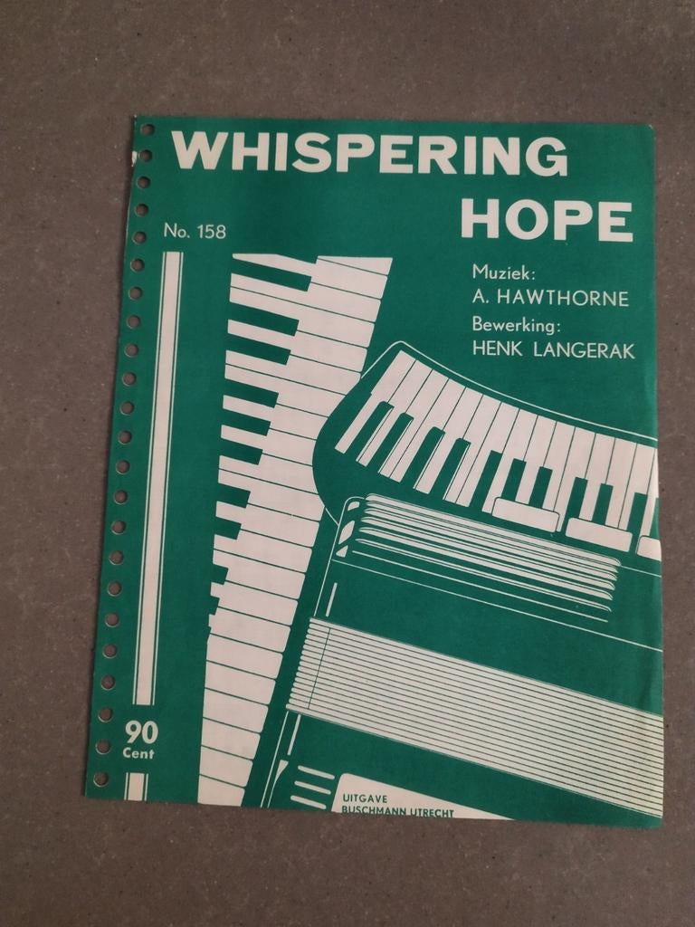 Bladmuziek - Whispering hope, Ophalen of Verzenden, Artiest of Componist