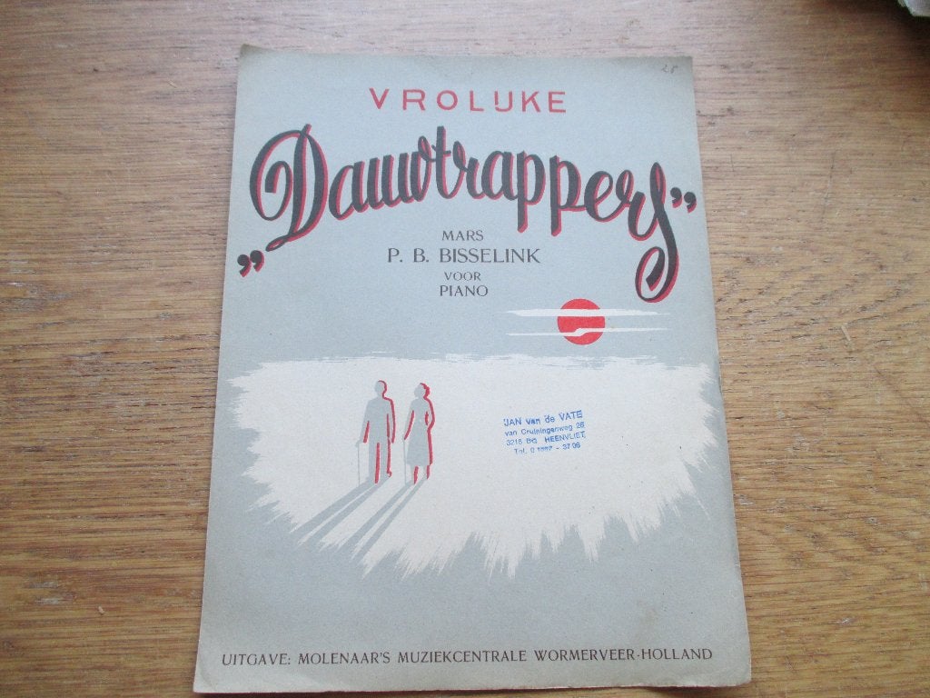 VROLIJKE DAUWTRAPPERS - MARS P.B.BISSELINK - PIANO, Gebruikt, Ophalen of Verzenden, Artiest of Componist, Piano