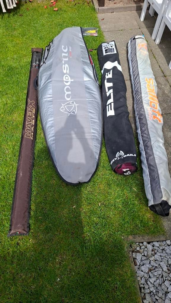 Board, mast, zeilen en vinnen (windsurf), Gebruikt, Met draagtas, Minder dan 250 cm, Overige typen