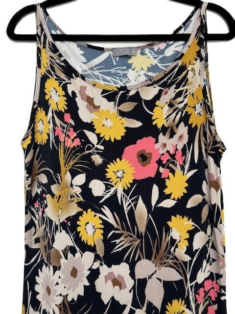 No Man’s Land lange jurk XL (valt als 40) bloemenprint, Maat 38/40 (M), No Man’s Land, Zo goed als nieuw, Onder de knie