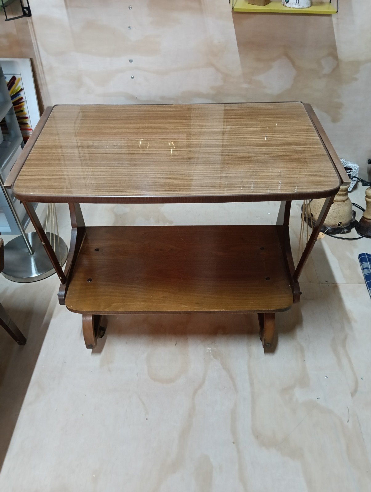 Vintage serveerwagen / theewagen op wieltjes, Ophalen, Geen, Geen, Geen