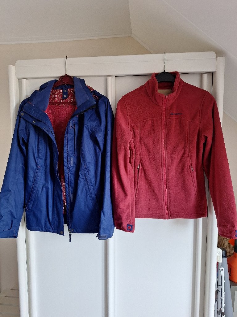 Quechua 3 in 1 jas maat S / 36 waterproof, Ophalen of Verzenden, Zo goed als nieuw, Kleding
