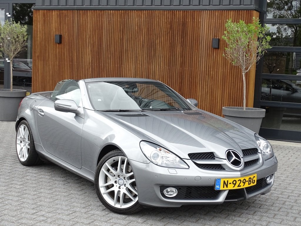 Mercedes-Benz SLK 350 305PK V6 AMG / Harman Kardon / Nappa /, Auto's, Mercedes-Benz, Automaat, Zwart, Cabriolet, 2 stoelen