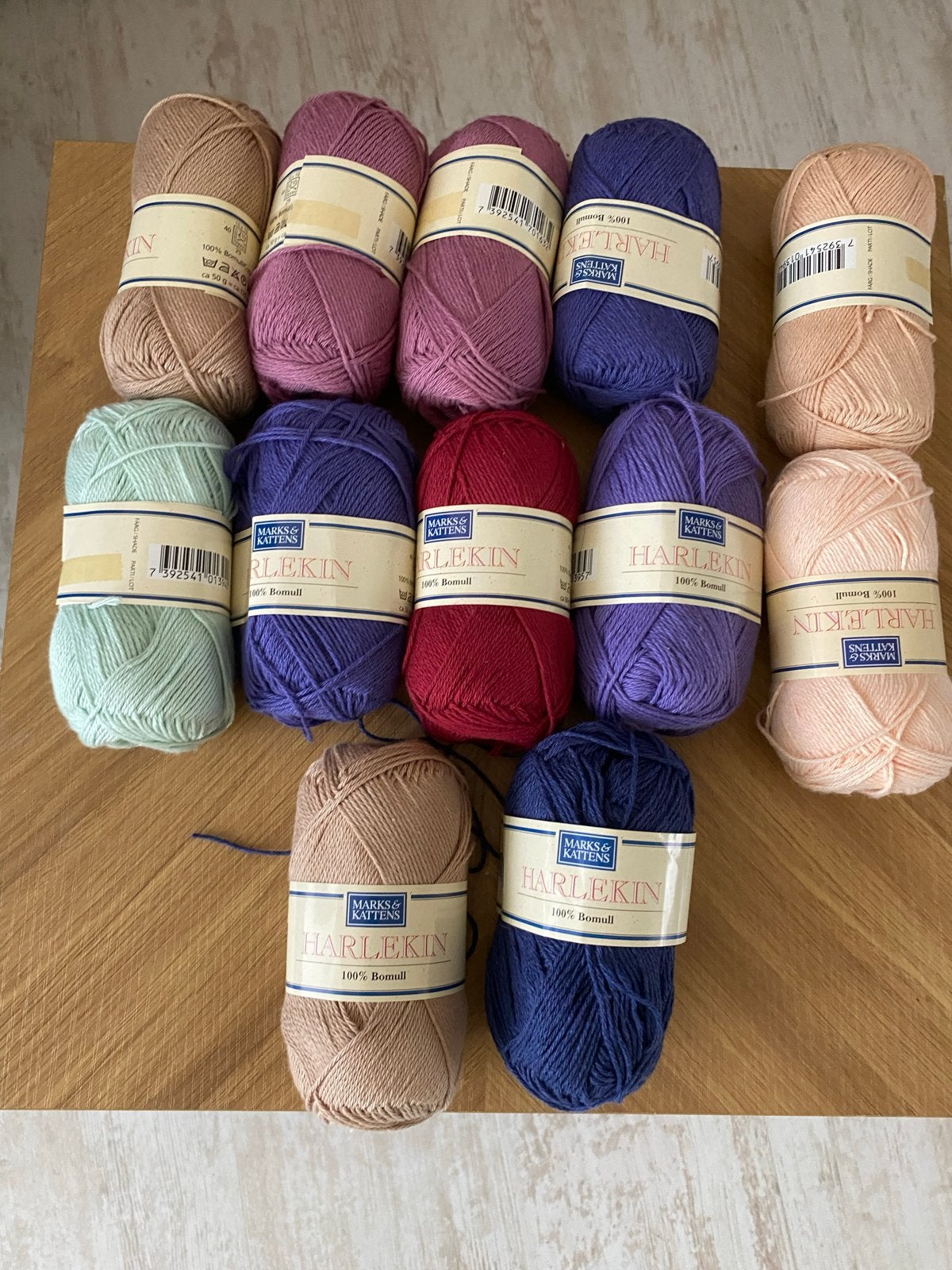 Marks & Kattens Harlekin 100% Bomull garen pakket 4, Ophalen of Verzenden, Nieuw, Breien of Haken, Wol of Garen