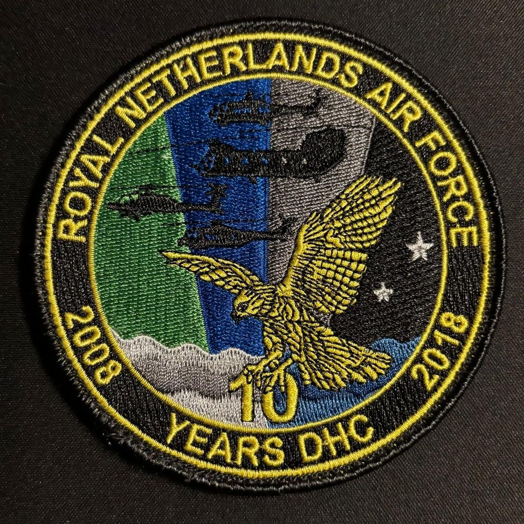 RNLAF DHC 10 Years Patch, Ophalen of Verzenden, Luchtmacht, Nederland, Embleem of Badge