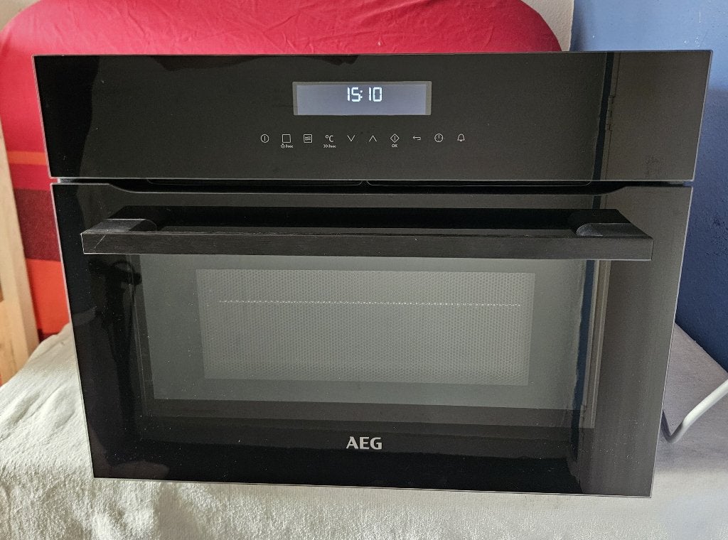 AEG inbouw combi oven met magnetron AEG KME761000B, Ophalen, Minder dan 45 cm, Gebruikt, AEG