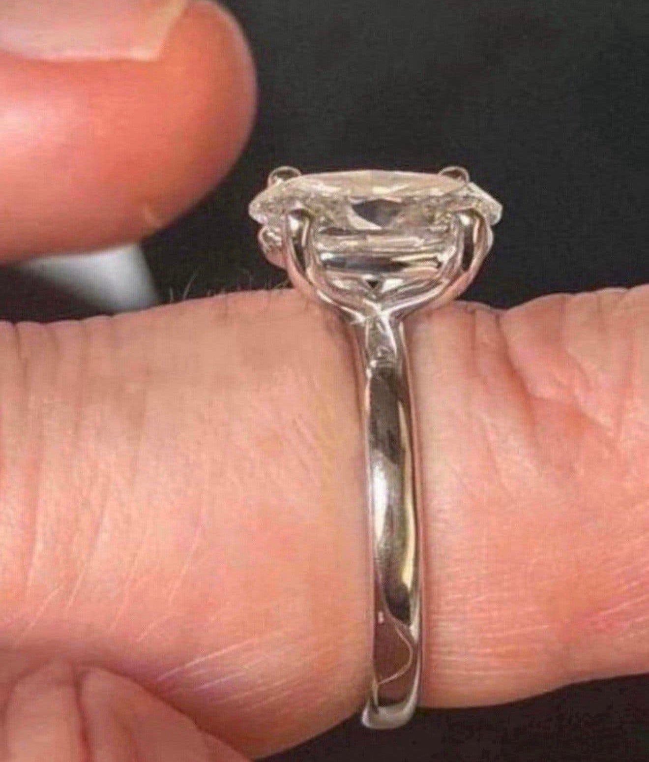Nieuwe 14k witgouden verlovingsring met diamant van 3.08ct!, Nieuw, Ophalen of Verzenden, 17 tot 18, Met edelsteen
