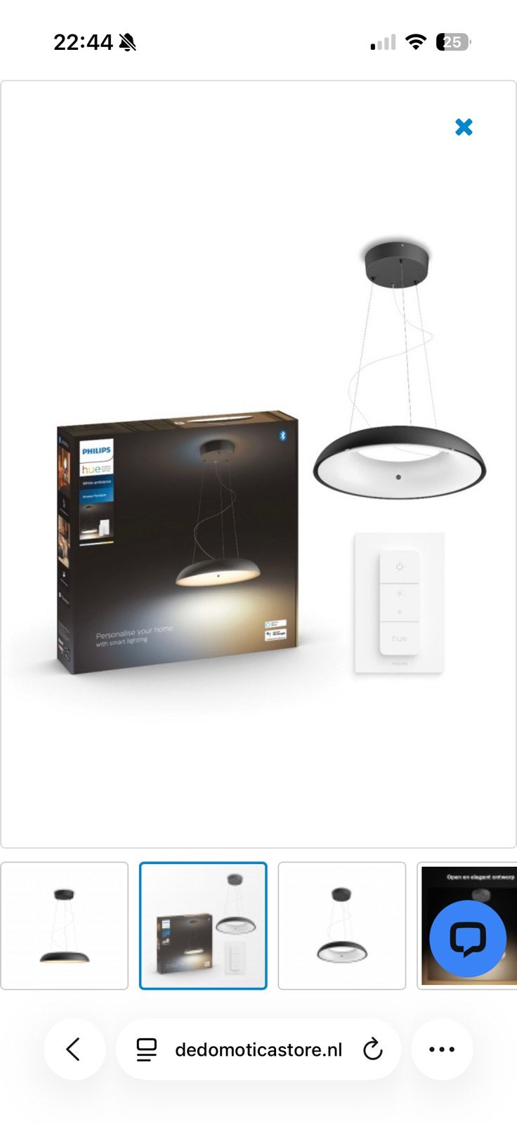 Philips Hue Hanglamp - Modern Design, Ophalen of Verzenden, Gebruikt, Metaal