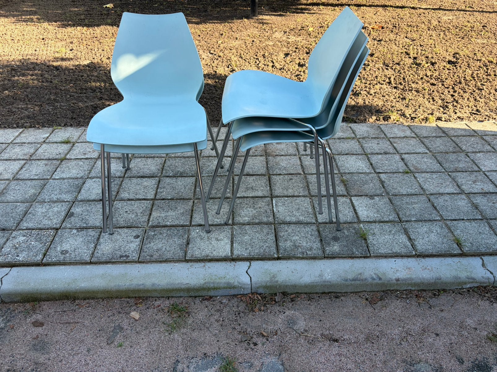 5 kartell stoelen, Huis en Inrichting, Ophalen, Zo goed als nieuw, Wit, Twee