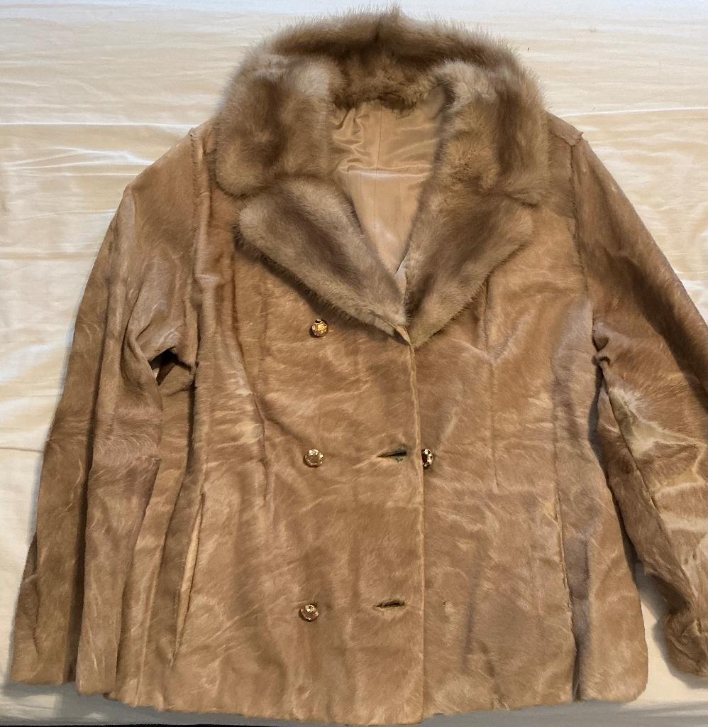 Prachtige vintage dames jas, maat 38 Dunner model met kraag, Verzenden, Zo goed als nieuw, Maat 38/40 (M), Bruin