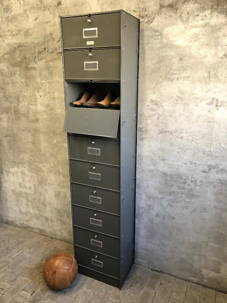 Vintage metalen industriele kleppenkasten | stoer!, Ophalen, Gebruikt, Vintage