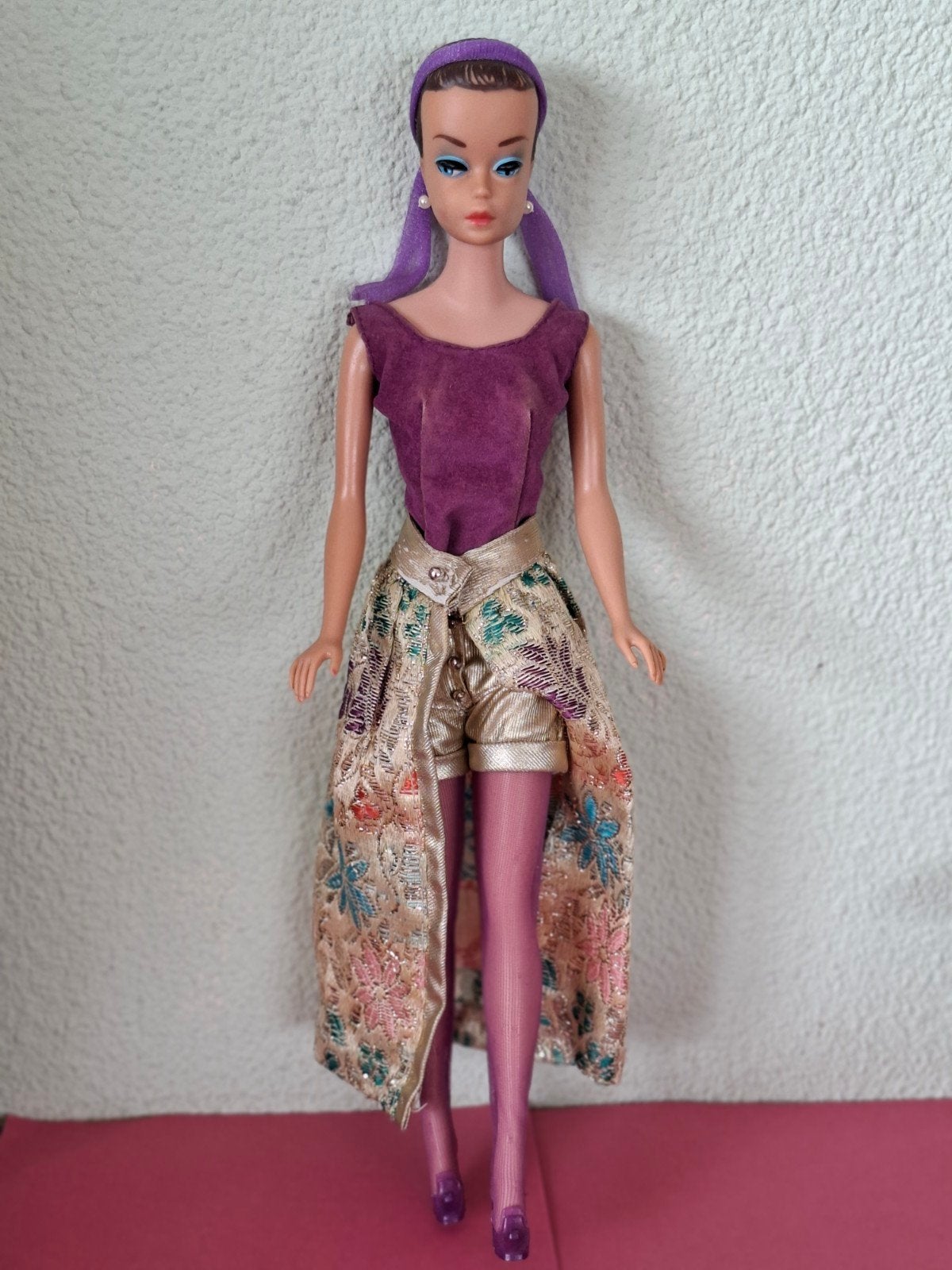 Barbie vintage fashion Queen + pruikjes in Fancy that Purple, Ophalen of Verzenden, Gebruikt, Barbie