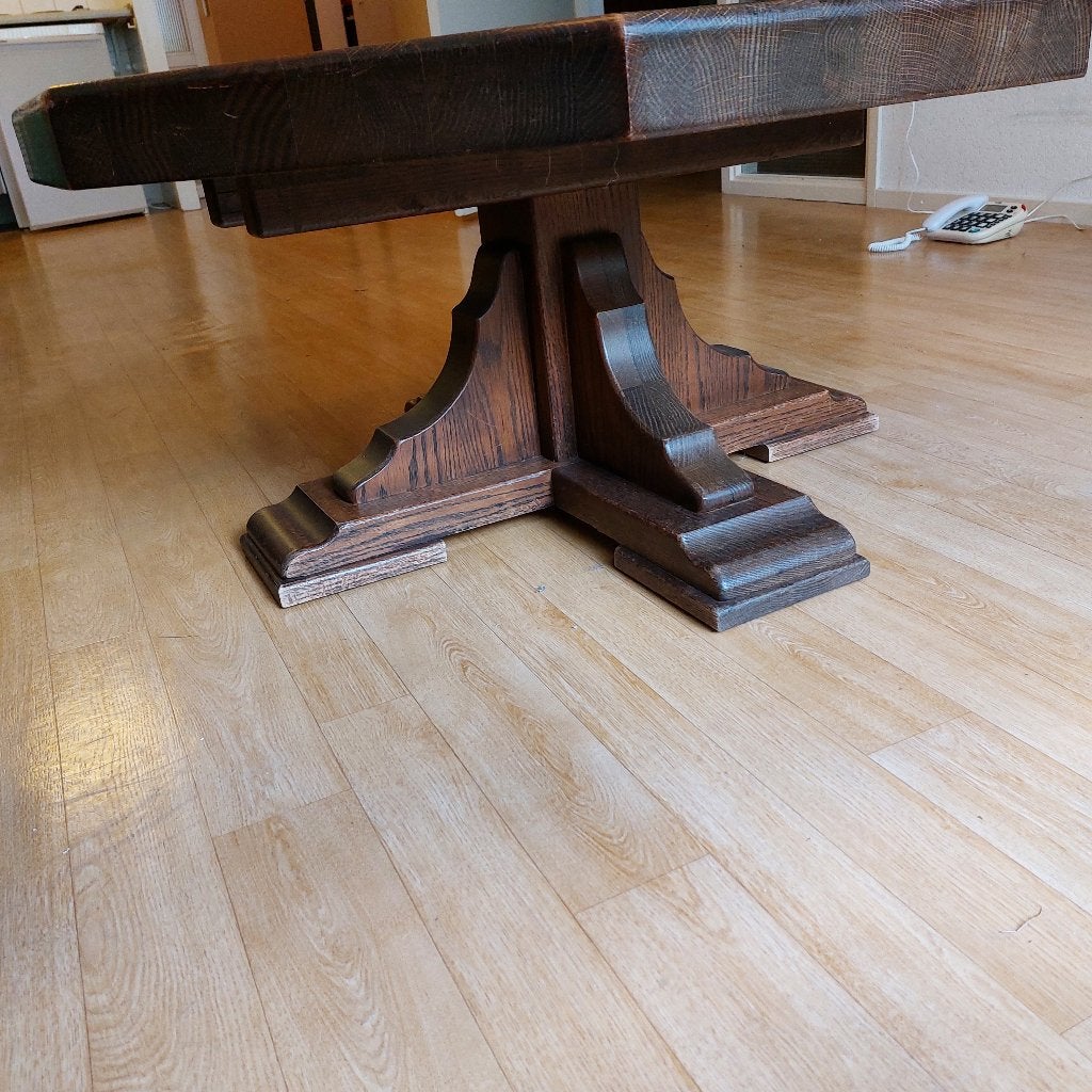 Salontafel, massief eiken, Ophalen, 100 tot 150 cm, Eikenhout, 50 tot 100 cm