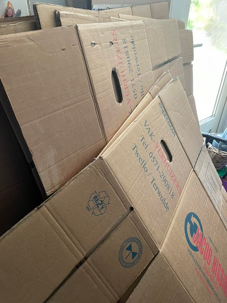 Verhuisdozen, Ophalen, 40 tot 60 cm, Opvouwbaar, 50 tot 75 cm