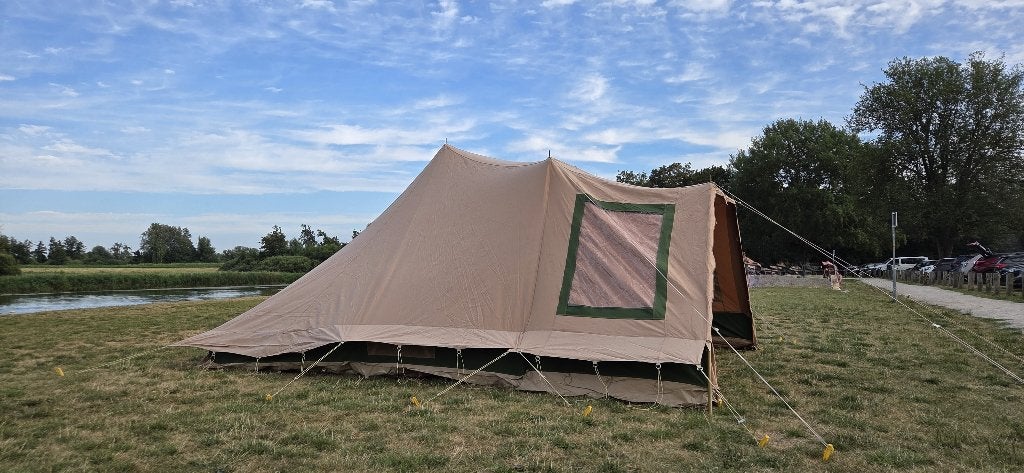 pyramidetent Vrijbuiter Stormvogel 4, Caravans en Kamperen, Tenten, Ophalen, Zo goed als nieuw, Tot en met 4